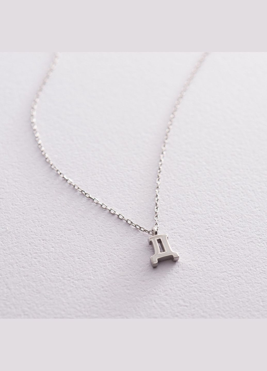 Серебряное колье с буквой Д 18962б 43 Oniks (264023273)