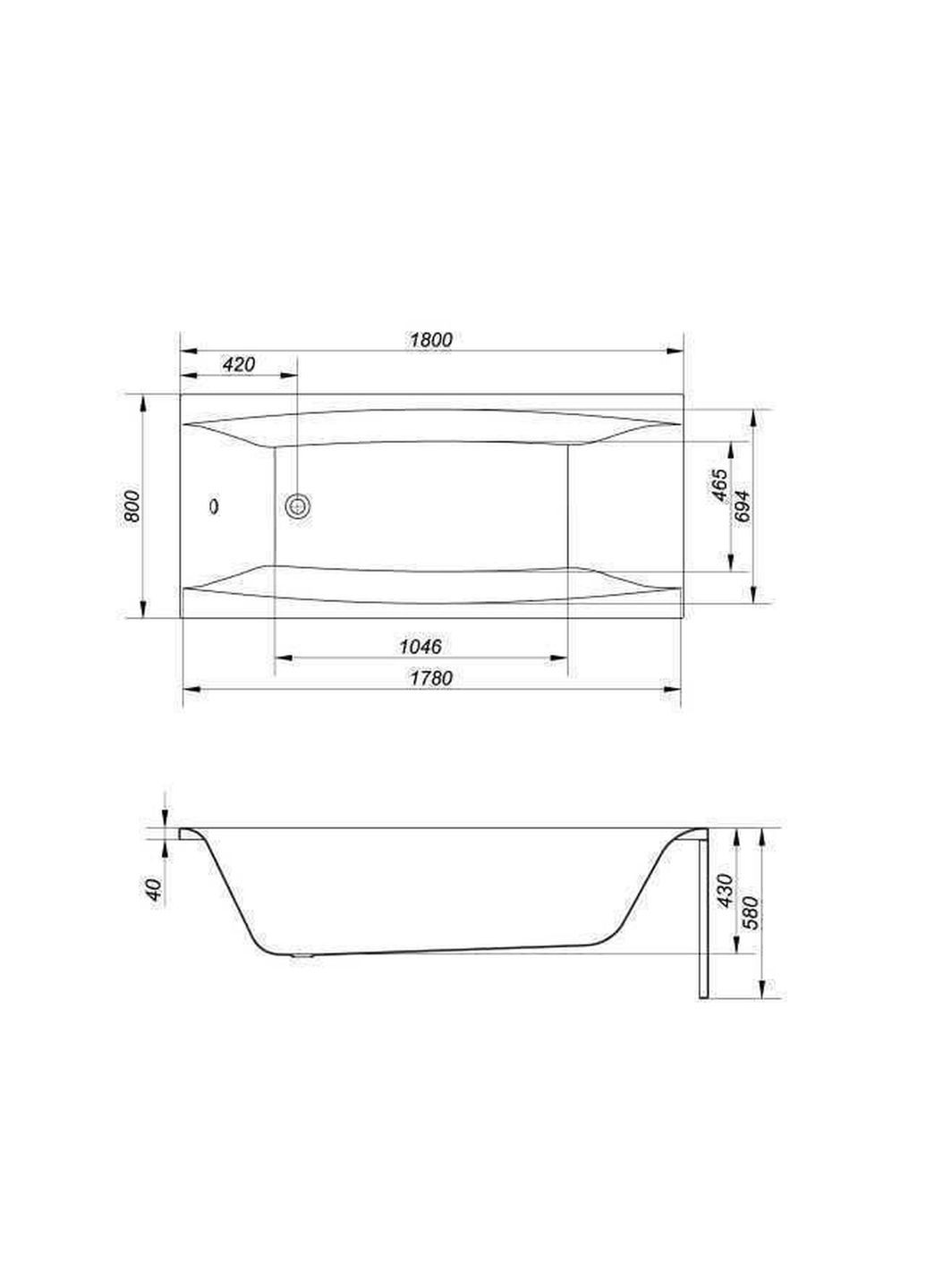 VIRGO Ванна 180Х80 Cersanit (299997598)