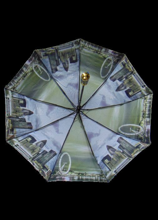 Синя} зонт двойная ткань с рисунком внутри 9 спиц антиветер 18301 Bellissima (333712875)