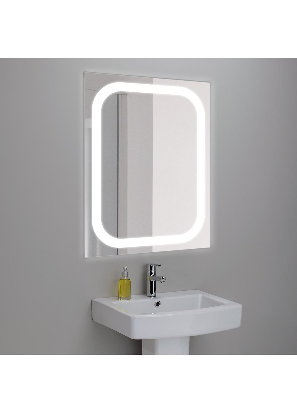 Дзеркало з підсвіткою LED у ванну, спальню, передпокій ZSD-055 (500*700) 665988-37 665988 DecorLed (355468079)