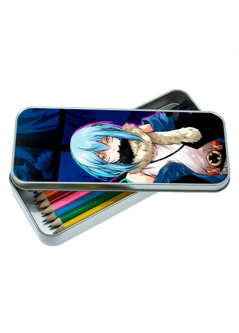 Органайзер для канцелярського приладдя металевий, кейс для дрібниць Про моє переродження в слиз #006 7*18 см Silver No Brand (309157062)