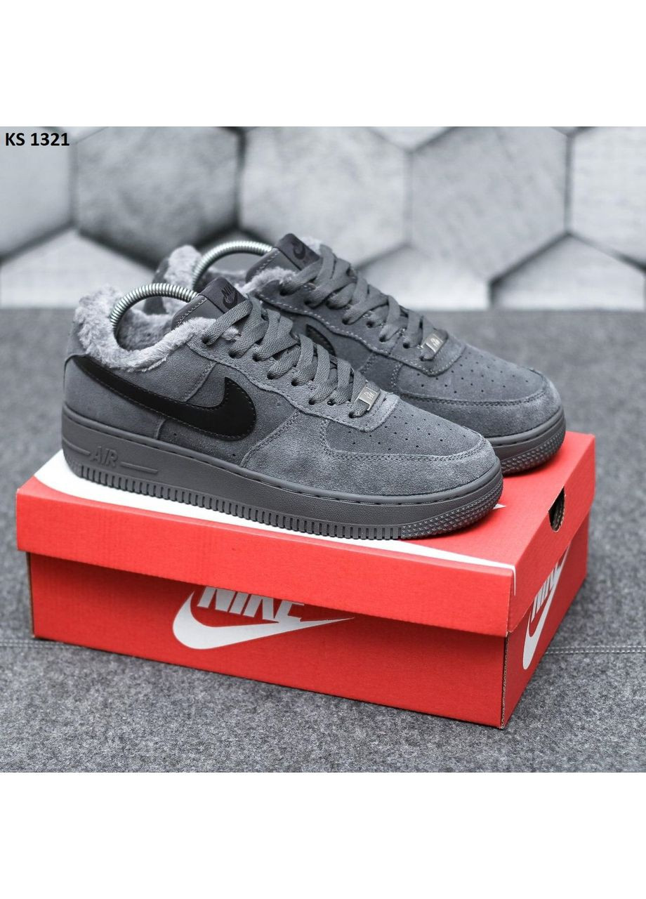 КРОССОВКИ ЖЕНСКИЕ NIKE AIR FORCE 1 07 MID LV8 GRAY НАЙК АИР ФОРС 1 ПРЕМИУМ No Brand серые демисезоны (367175442)