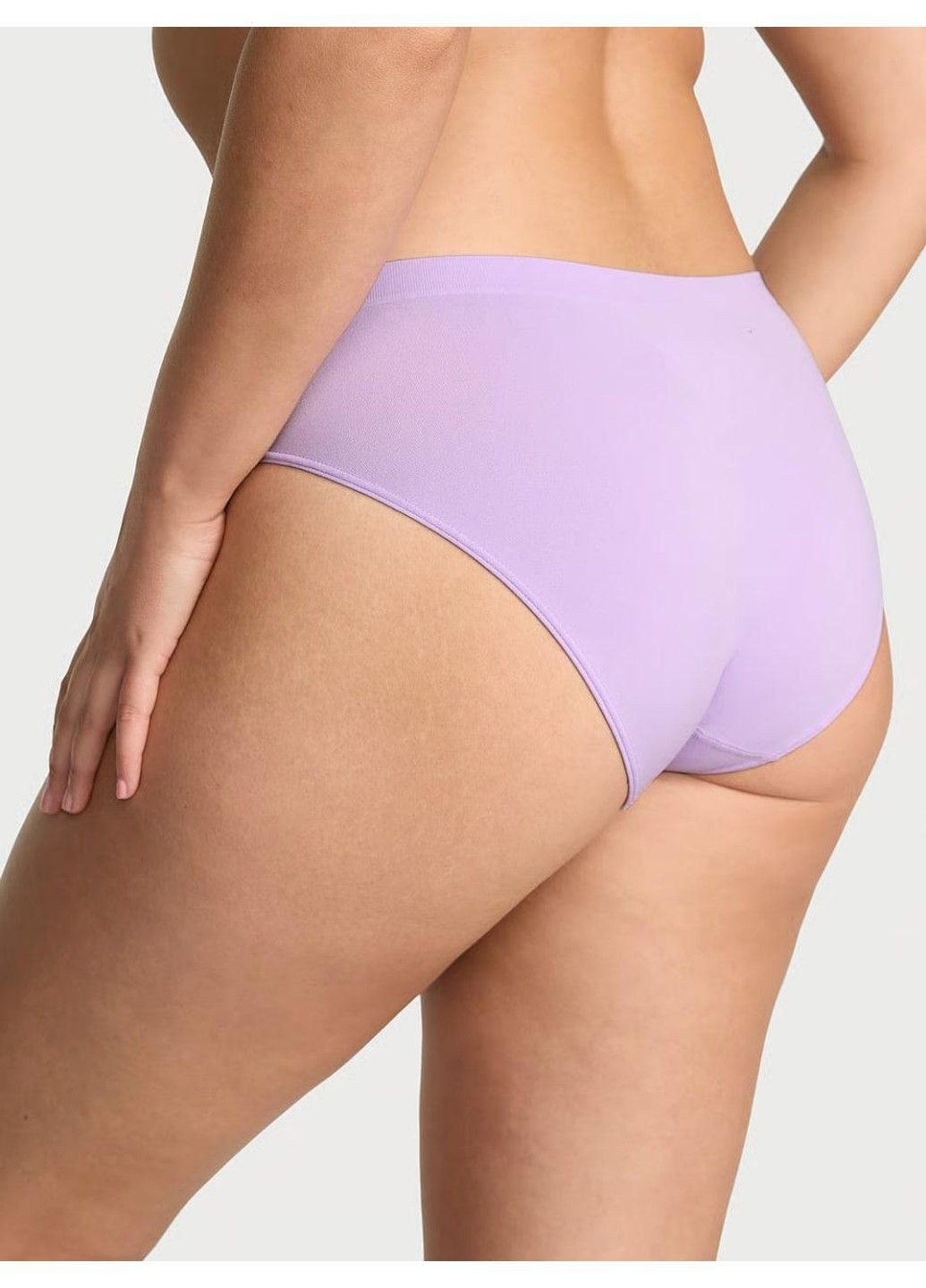 Трусики-бікіні жіночі з мікрофібри Seamless Bikini Panty бузкові Victoria's Secret (365686095)