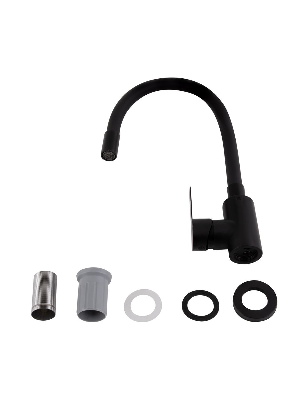 Змішувач для кухні Pure з гнучким виливом Black Matt BRIPUR015F3BLM Brinex 015F3 (351898397)