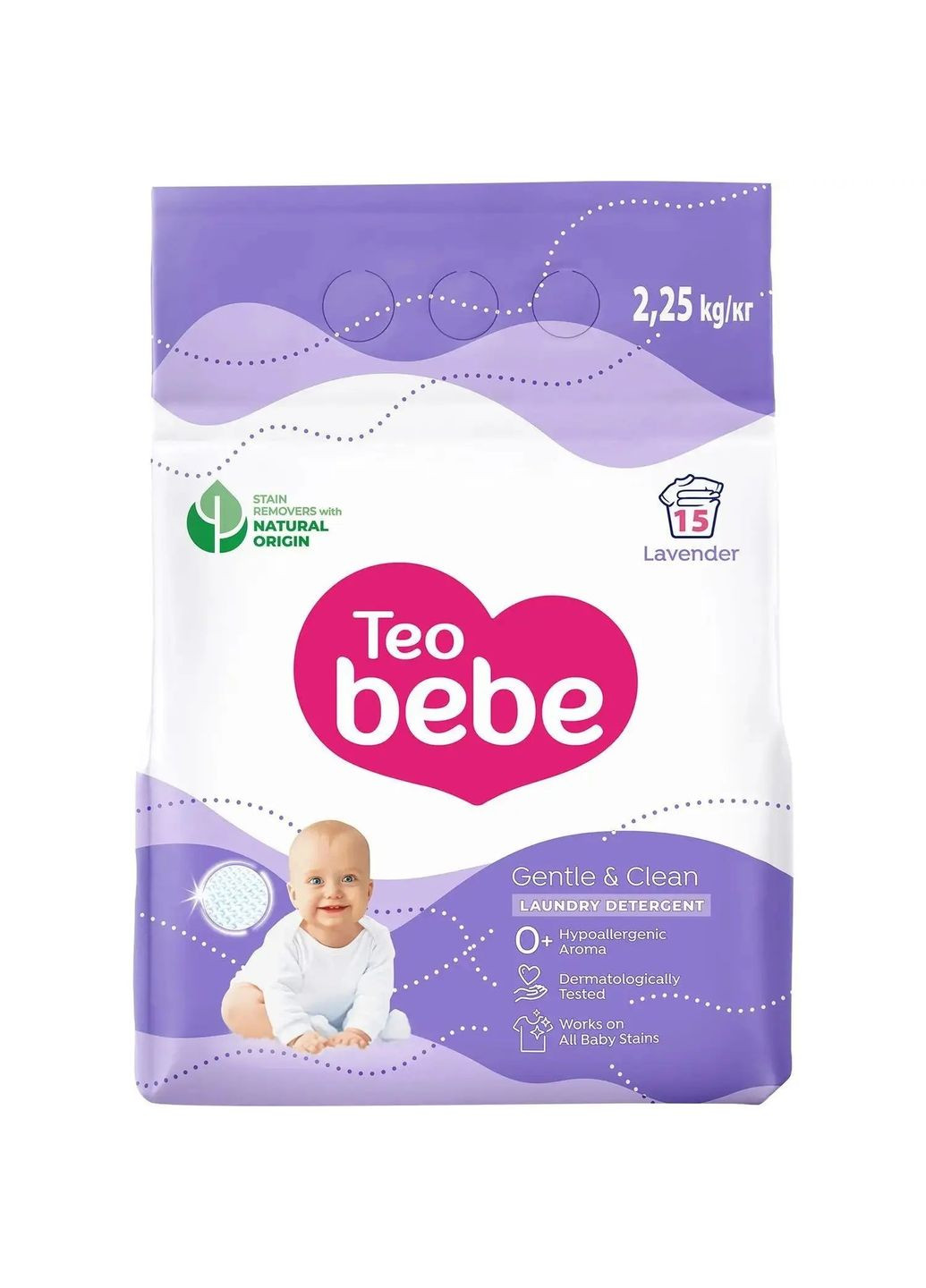 Детский стиральный порошок лаванда, 2,25 кг Teo Bebe (328309025)