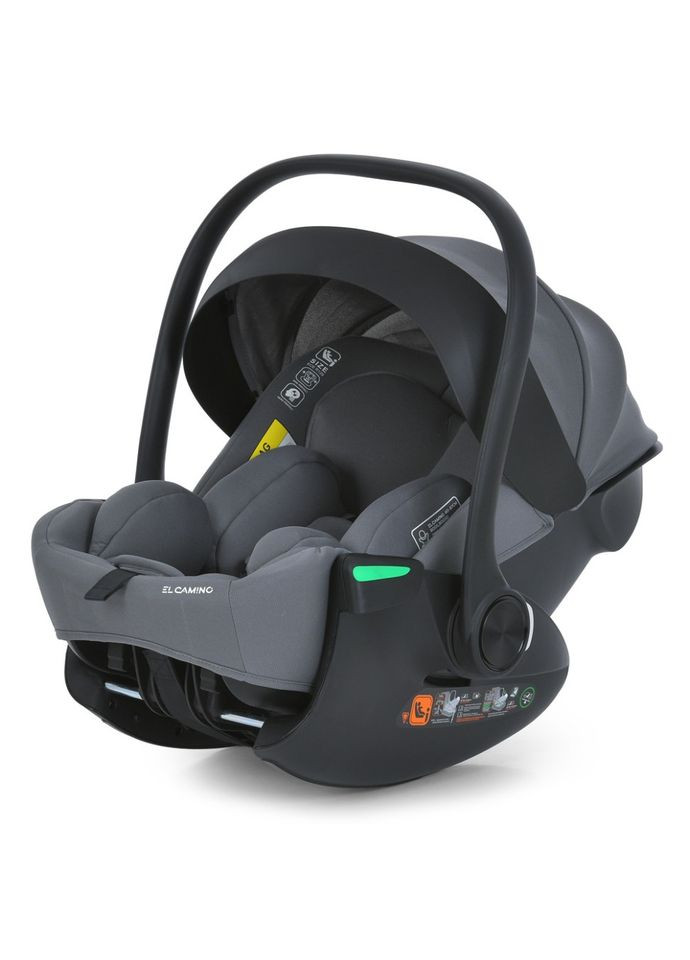 Автокрісло дитяче El Camino сіре для новонароджених до 13 кг. ProDobro (368760047)