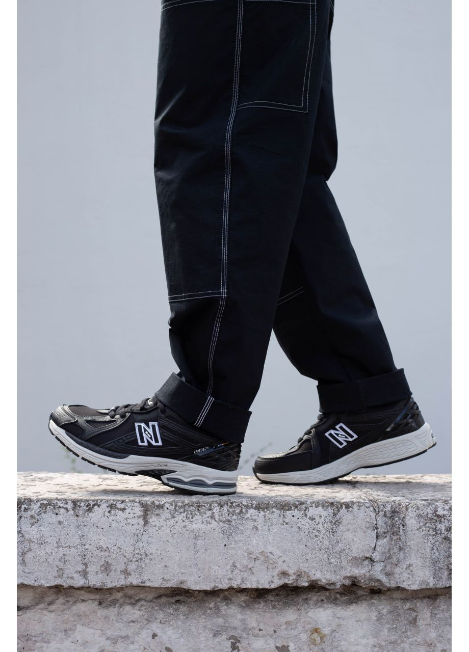 Черно-белые демисезонные мужские кроссовки нью баланс 1906r черные с белым кордура водоотталкивающие No Brand
