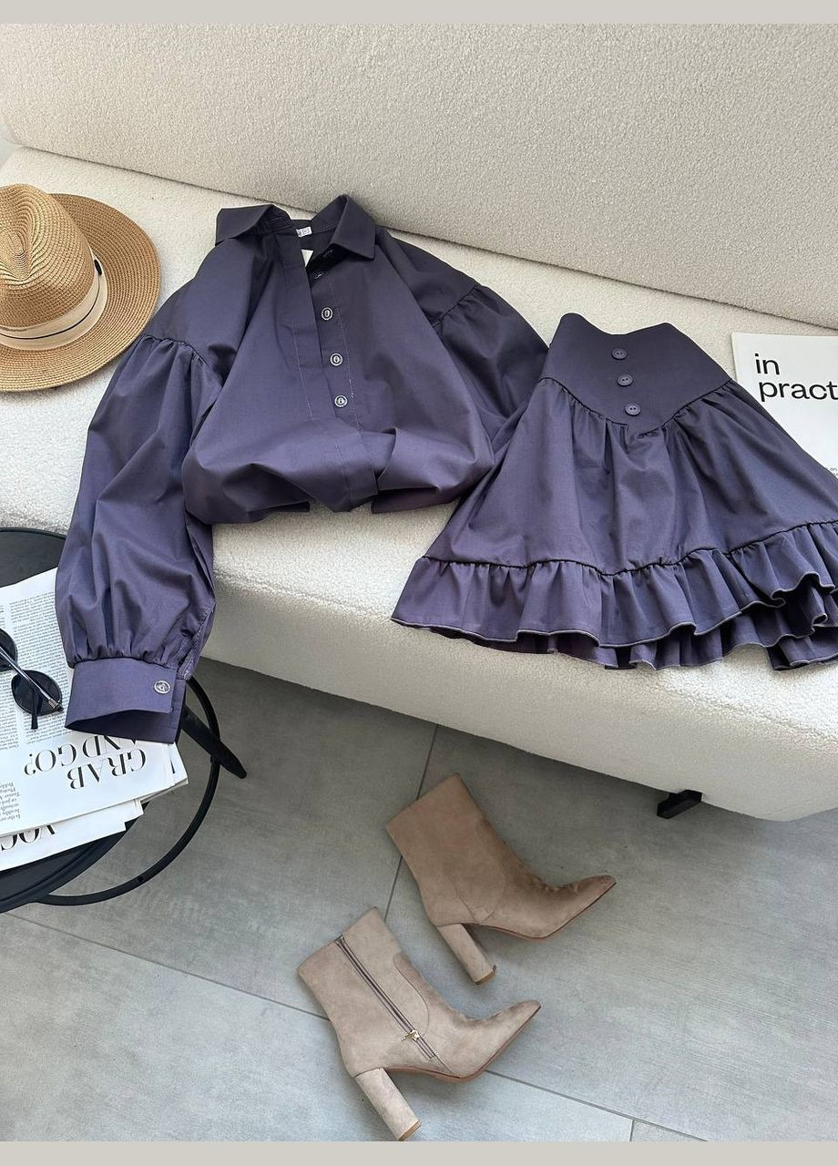 Жіночий костюм з сорочкою та спідницею Adelante (322223637)