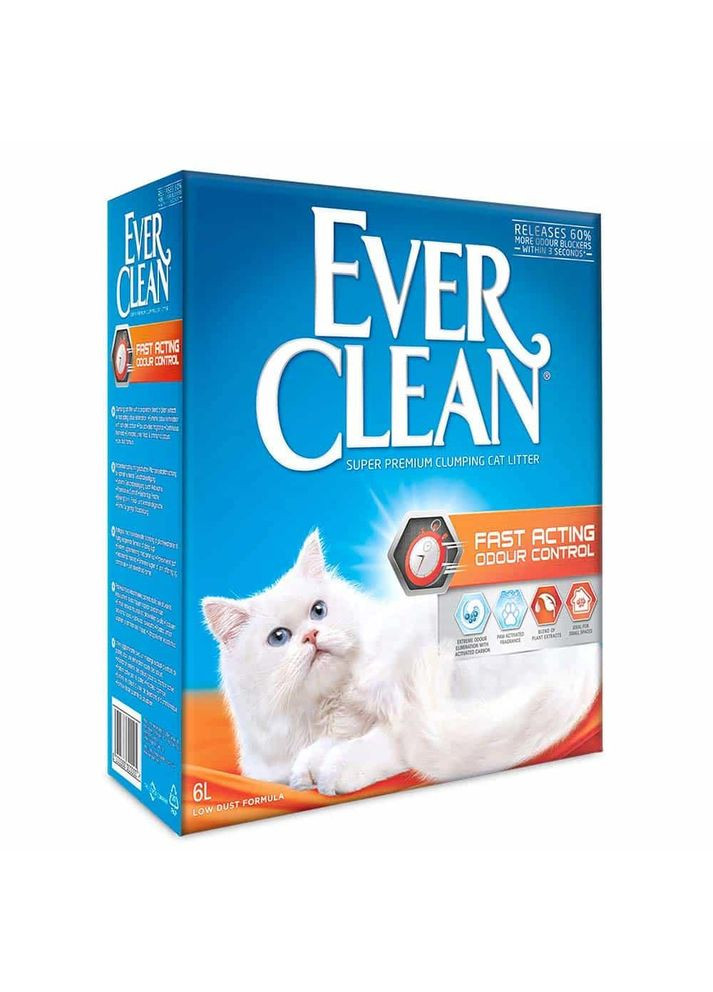 Fast Acting Odour Control Грудкуючий наповнювач, миттєвий контроль запахів, 6 л Ever Clean (370193080)
