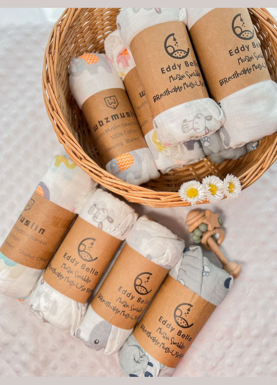 Муслиновая пеленка 100*100 (слон) No Brand (307158635)