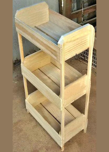 Стеллаж для овощей и фруктов из дерева Сонилета бланже (ЯХТ-013001) No Brand (327867970)