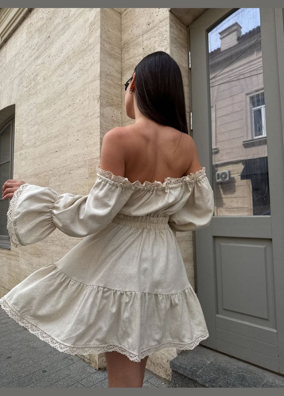 Женский льняной костюм с кружевом Avanti (331864316)