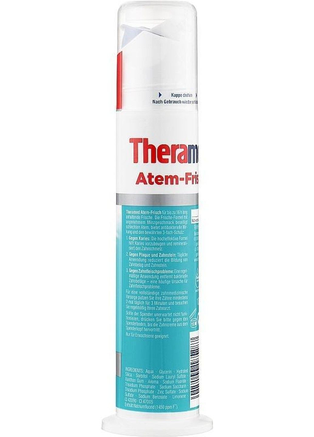 Зубна паста помпа Atem-Frisch 100 мл (4015100185287) Theramed (331786832)