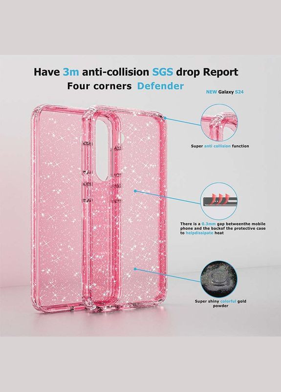 Чохол на Samsung Galaxy A24 4G / для самсунг галаксі А24 з блискітками Epik (356102072)