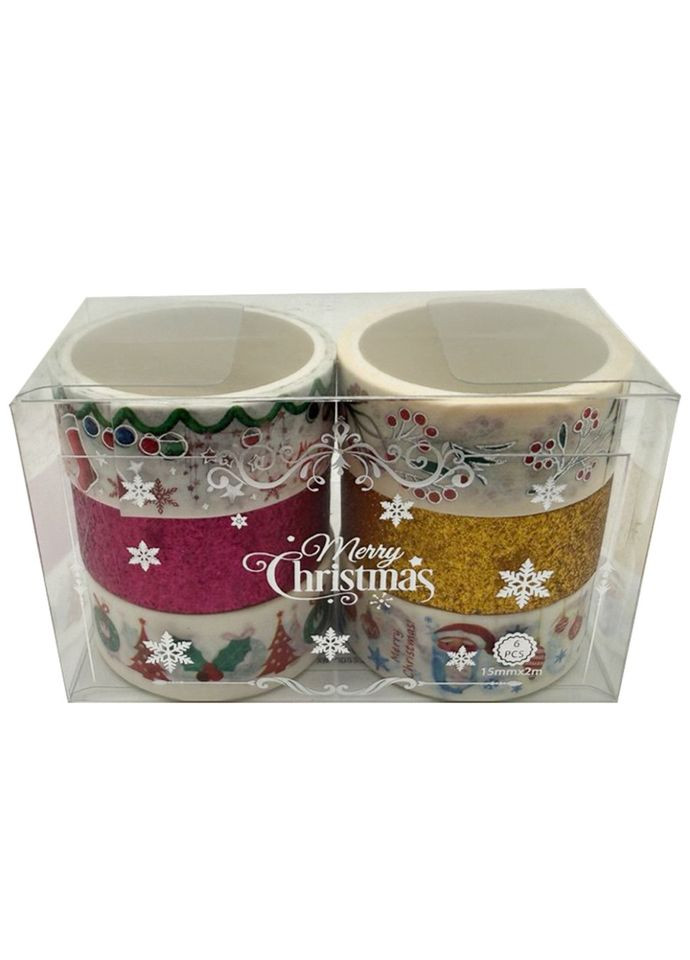 Набір декоративний скотч "Merry Christmas" XM-JD2273-3, 1,5 см x 2 м Bambi (367972258)