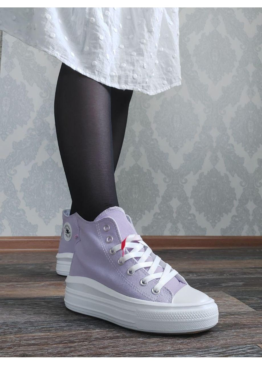 КЕДЫ ЖЕНСКИЕ CONVERSE CHUCK TAYLOR ALL STAR MOVE КОНВЕРС No Brand белые демисезоны (367177404)