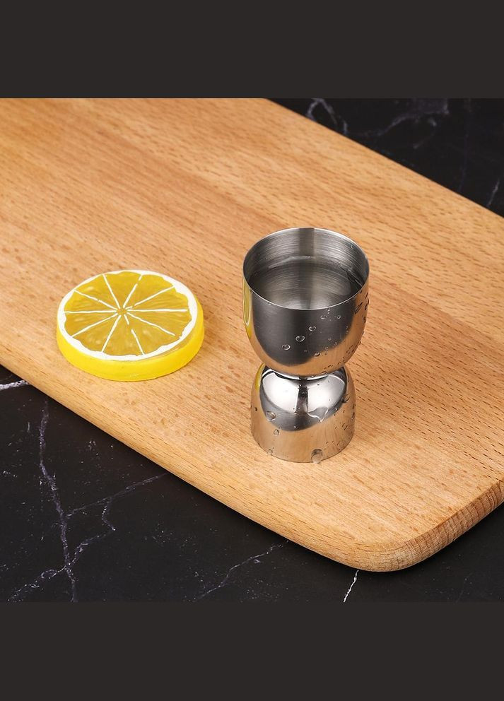 Джигер барний двосторонній мірна склянка 20/40 мл Сріблястий (С051371) ТМ (342122344)