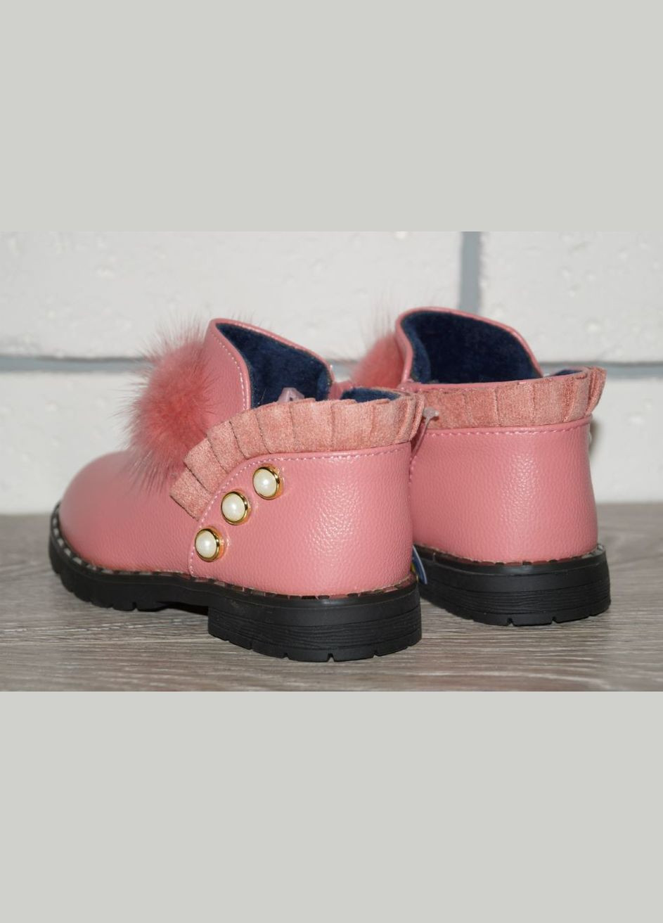 Розовые повседневные, кэжуал осенние ботинки демисезонные для девочки розовые GFB