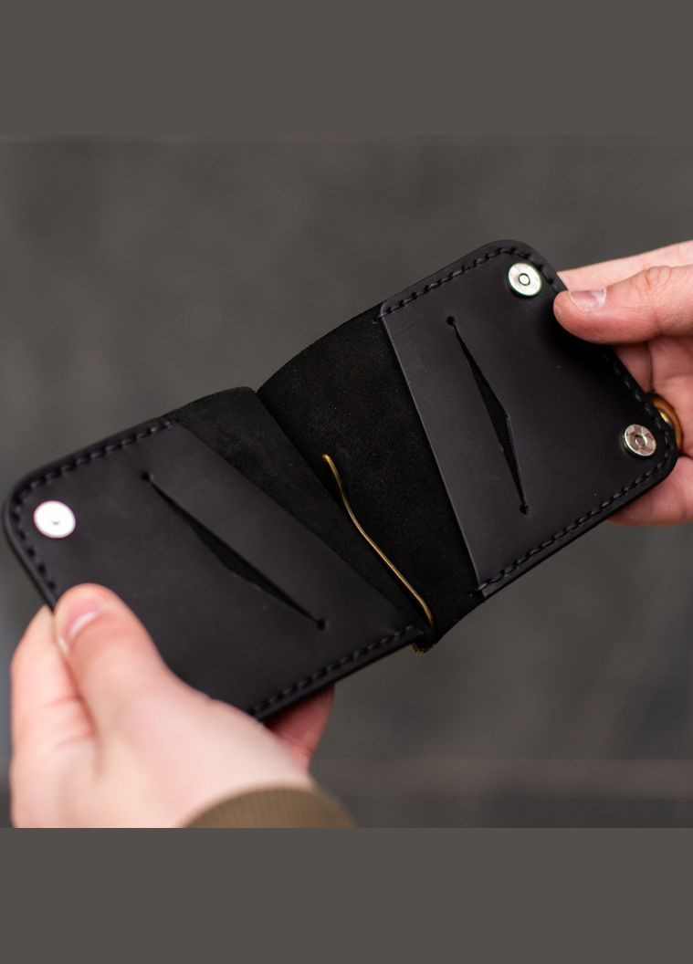Кожаный зажим для купюр Prime на магнитных кнопках цвет черный SD Leather (267230686)