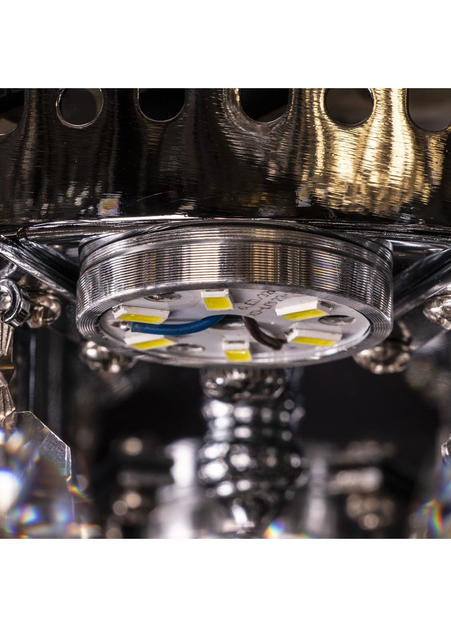 Кришталева люстра классичесская з LED підсвічуванням на 8 лампочок (срiбло) E2048/8+8/CR No Brand (354229731)