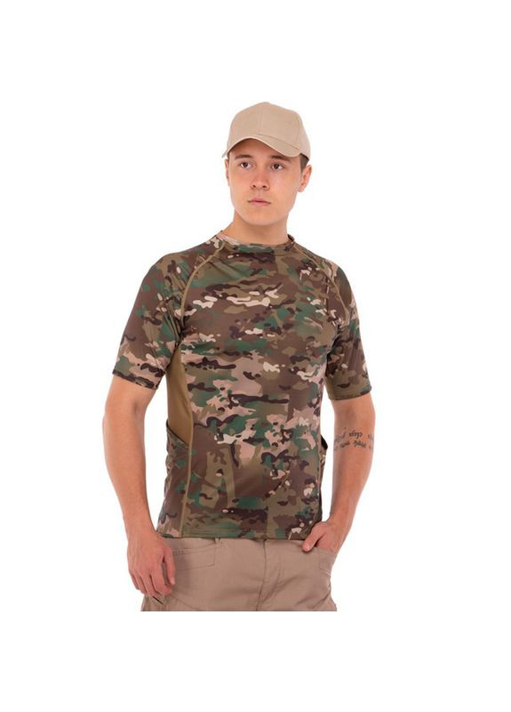 Комбинированная футболка тактическая компрессионная мужская ty-9189 камуфляж urban (06494009) 5.11 Tactical