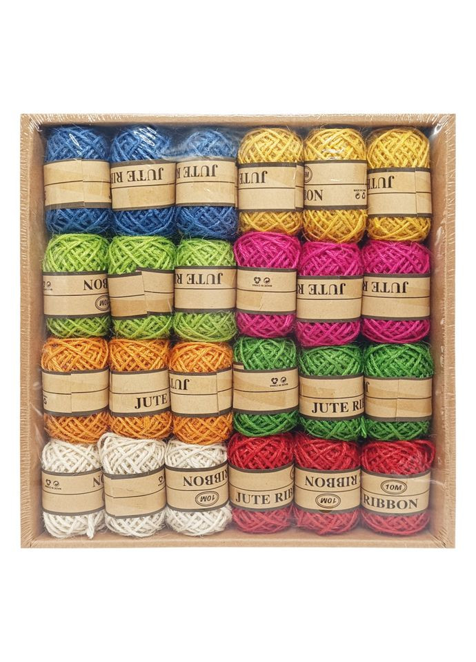 Набір ниток для творчості 006-CIT 10 м 24 мотка, різнокольорові No Brand (316523840)