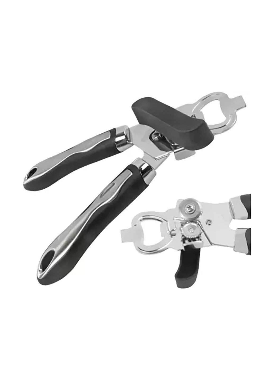 Консервный нож открывалка для консерв и бутылок 2в1 консервооткрыватель нержавеющая сталь пластик 23 см Kitchen Master (304266850)