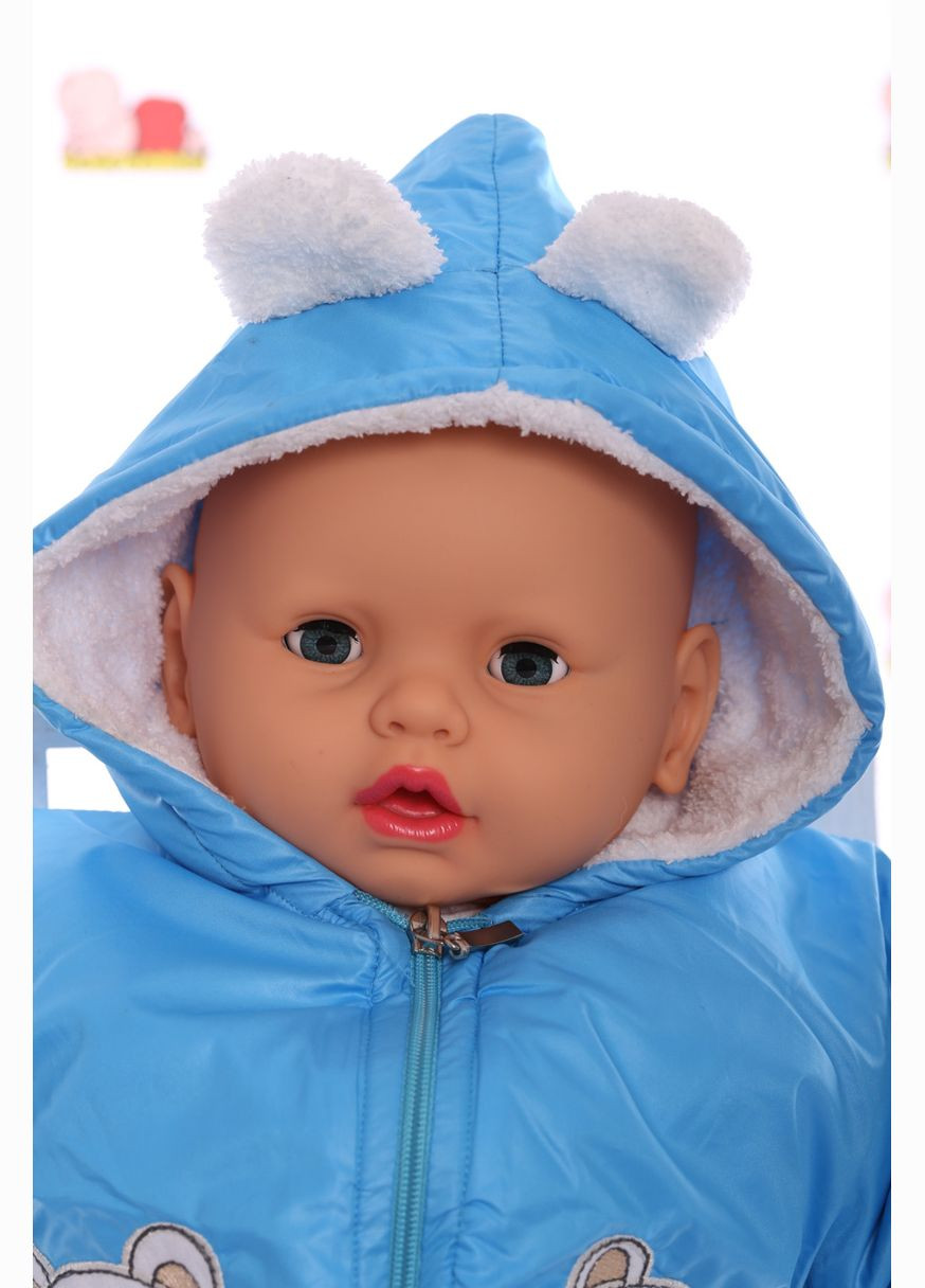 Чоловічок для хлопчика на махрі ведмедика блакитний 74 см (26253) BABYKROHA (297199915)