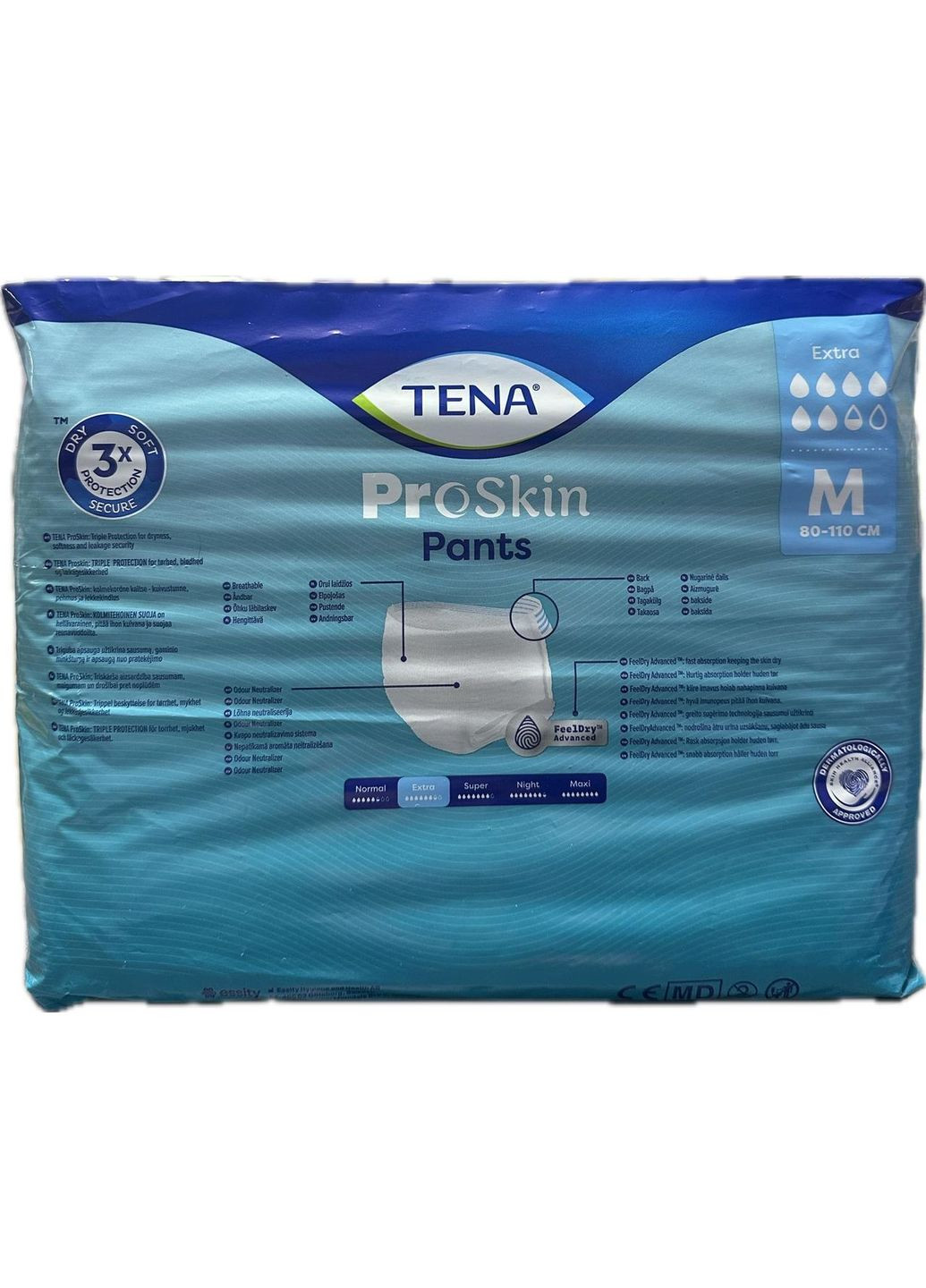 Трусики для дорослих pro skin pants розмір M EXTRA 6,5 крапель 14 шт Tena (370144091)