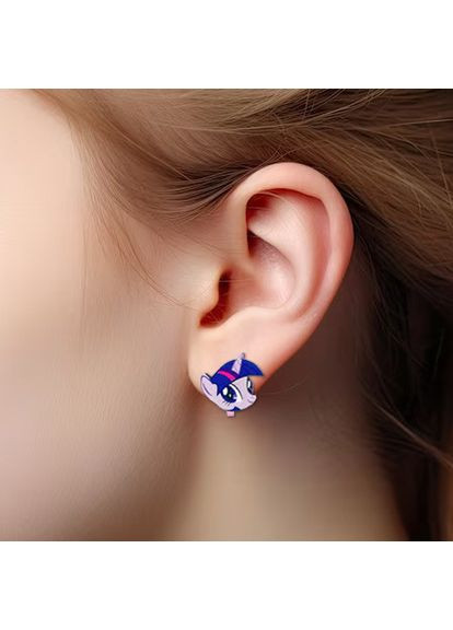 Детские серьги клипсы Май Литл Пони Искорка (принт k_037) CASE CONTROL (360683209)