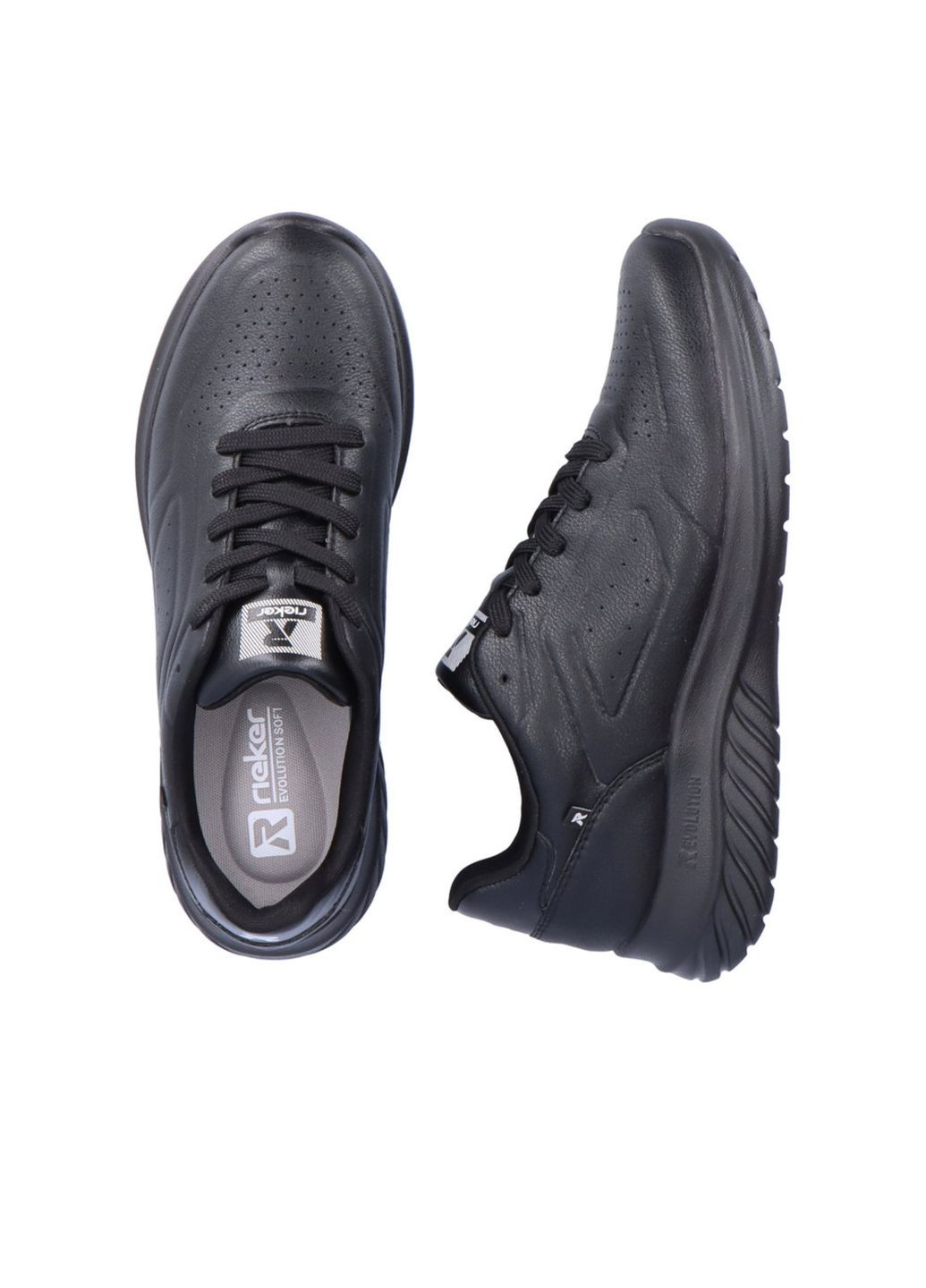 Чорні кросівки (р) шкіра 0-2-2-u-0501-00 Rieker