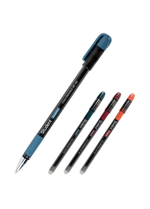 Ручка "Пиши-стирай" /AG1071-01-A/ 0,5мм, "Student" черная (12/144) Axent (367750187)
