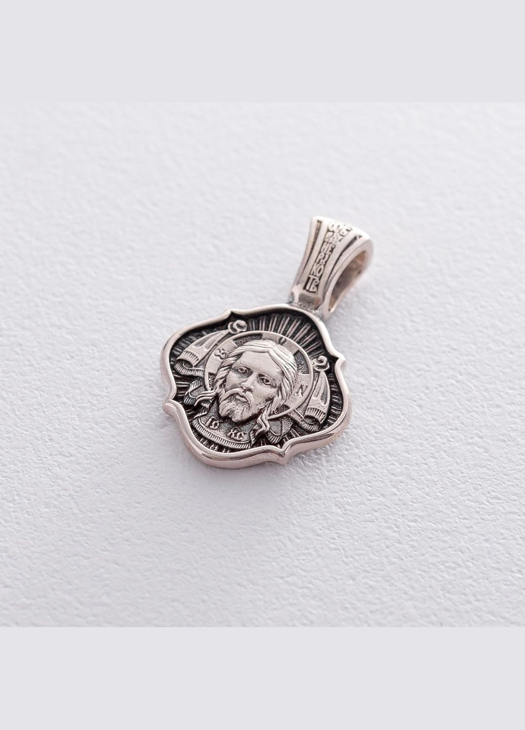 Срібна ладанка Спас Нерукотворний 132915 Oniks (264024501)