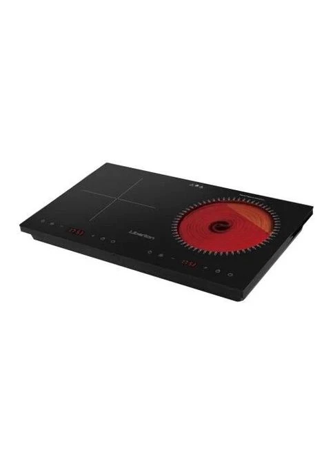 Настольная плита LCC-3900,, 3500W (2000+1500), инфракрасная+индукционная, 8 режимов, 2 конфорки, управление сенсорное, Liberton (395343895)