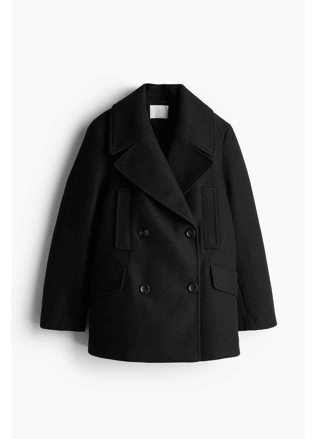 Черное демисезонное Пальто свободного кроя H&M