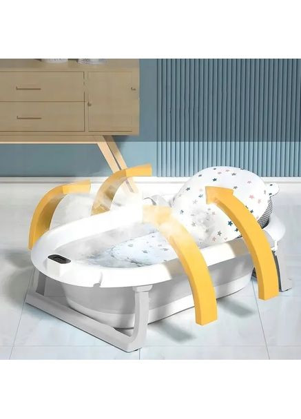 Дитяча ванна для купання складана з термометром та подушкою Dogus (366667739)