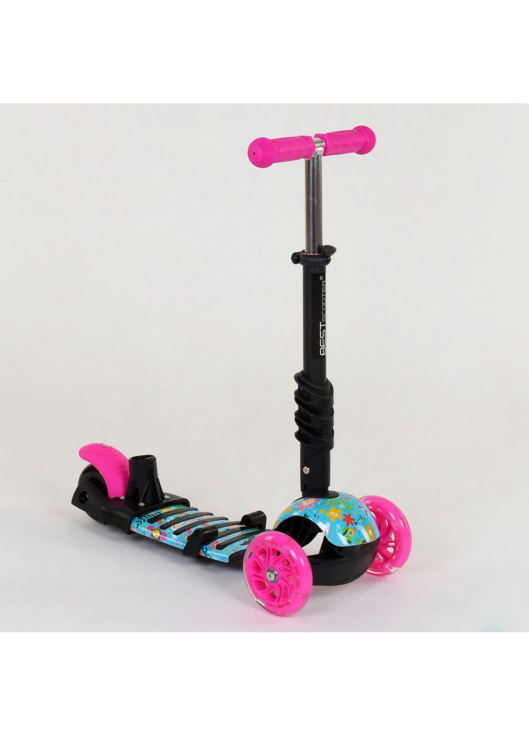 Самокат 5в1, PU колеса з підсвічуванням 59х15х29 см Best Scooter (289367546)