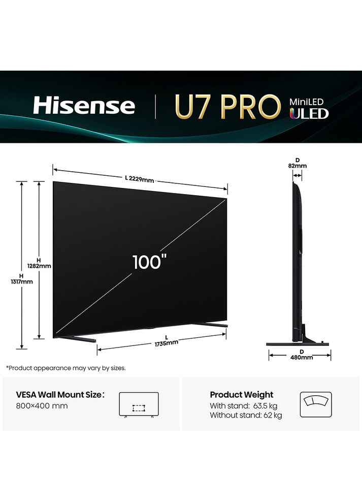 Телевизор 100U7Q PRO Hisense (358884196)