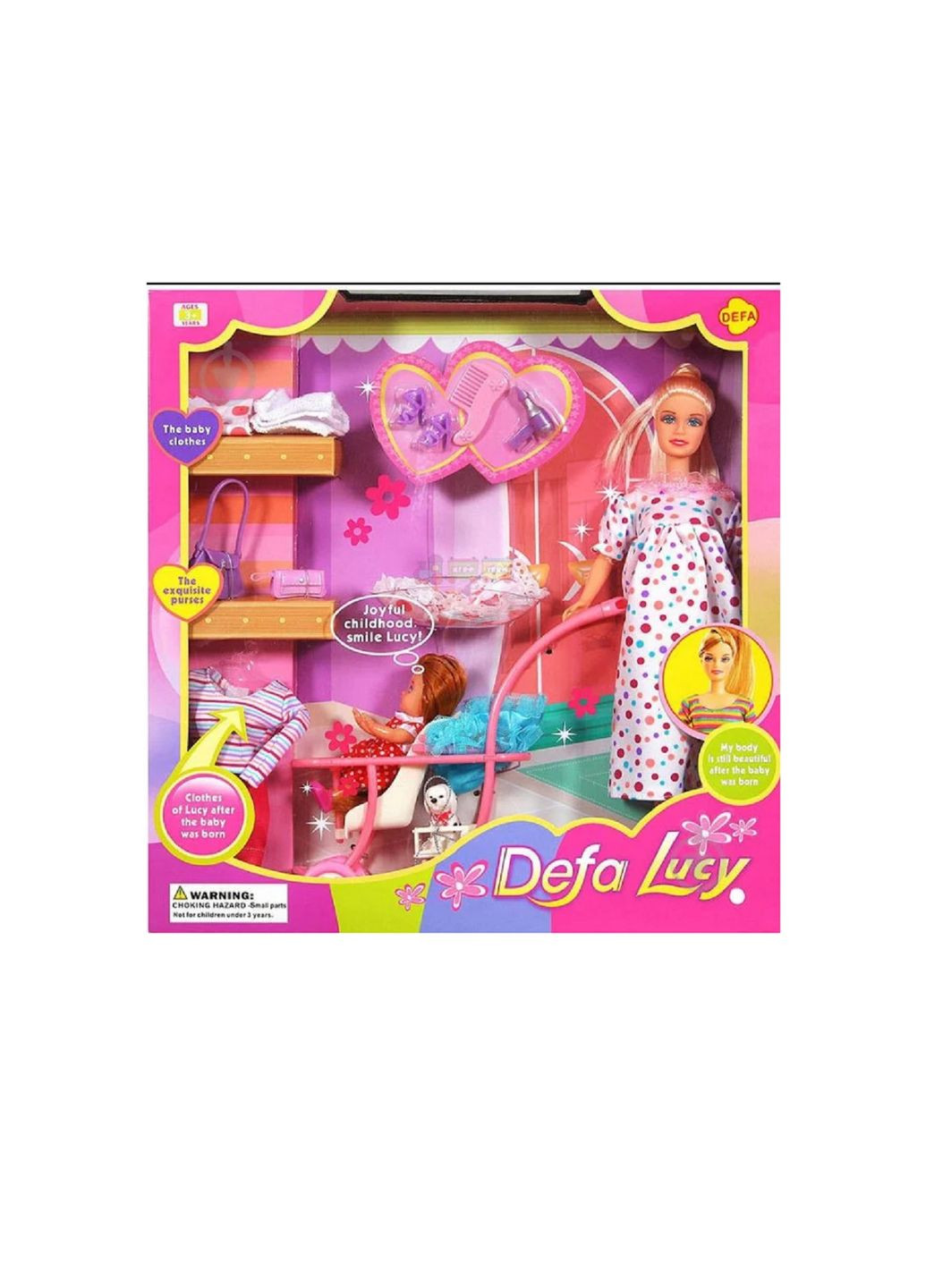 Лялька вагітна з коляскою 8049 Defa (301872523)