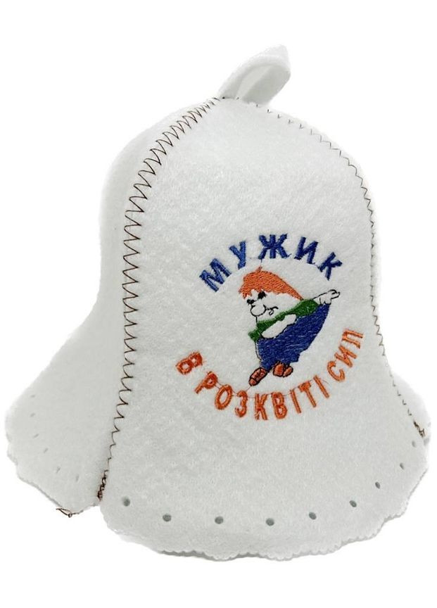 Шапка для бани и сауны из полиэстера Мужик в цвету сил No Brand (371276253)