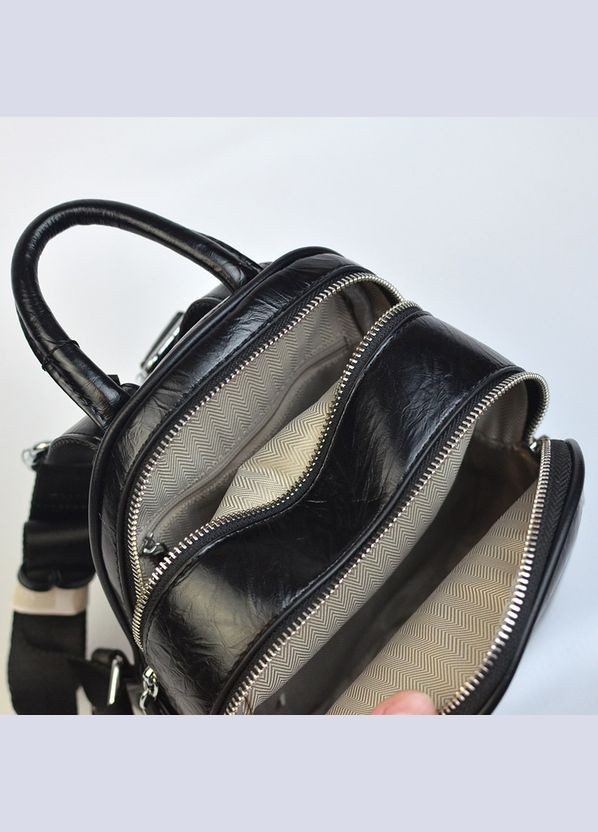 Чорний жіночий маленький молодіжний рюкзак на два відділення Alex&Mia (338182424)