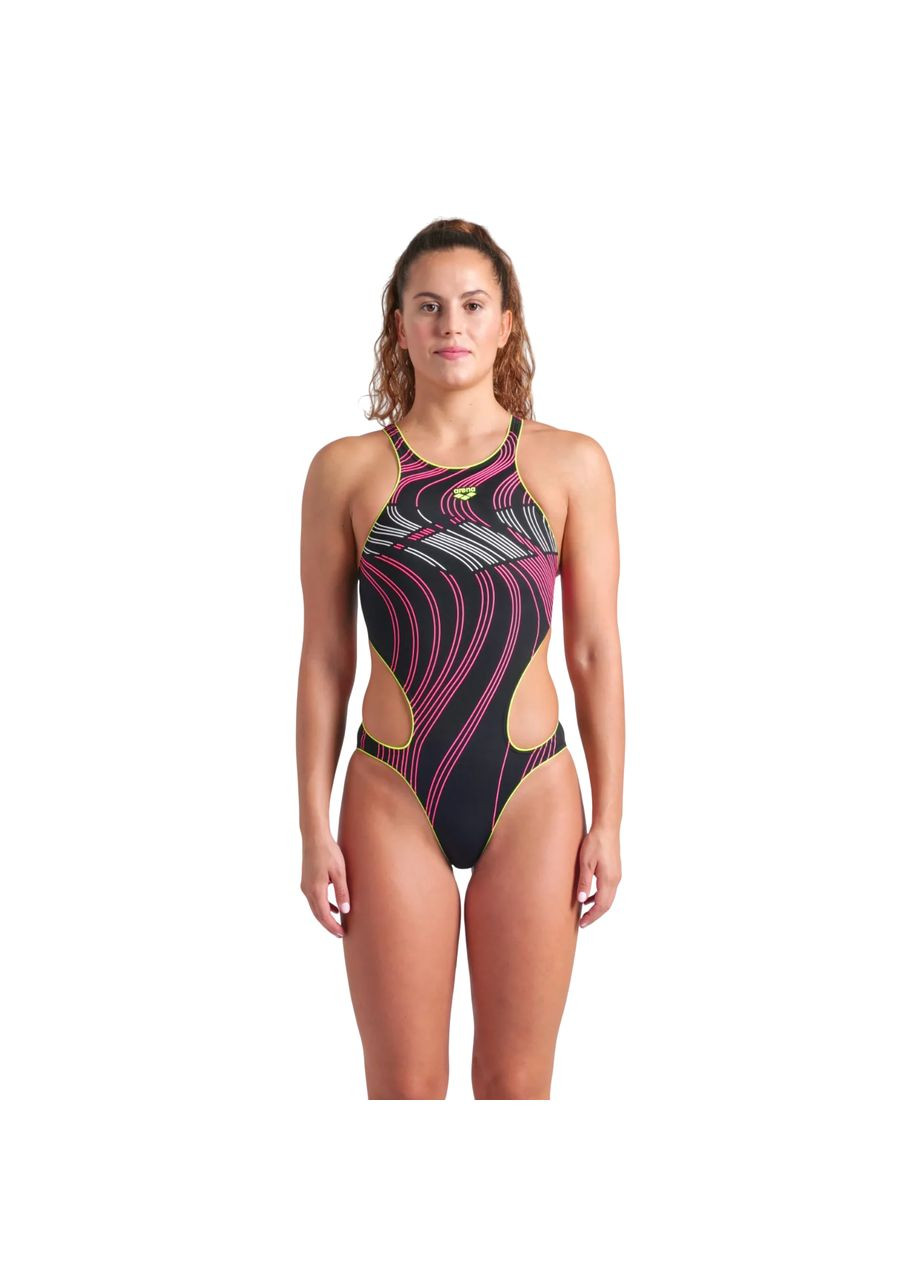 Чорний літній жіночий купальник one stream swimsuit (008953-560) розмір Arena