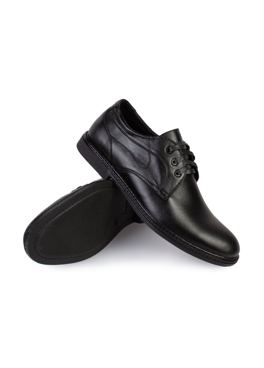 Черные классические туфли мужские бренда 9402230_(1) ModaMilano на шнурках