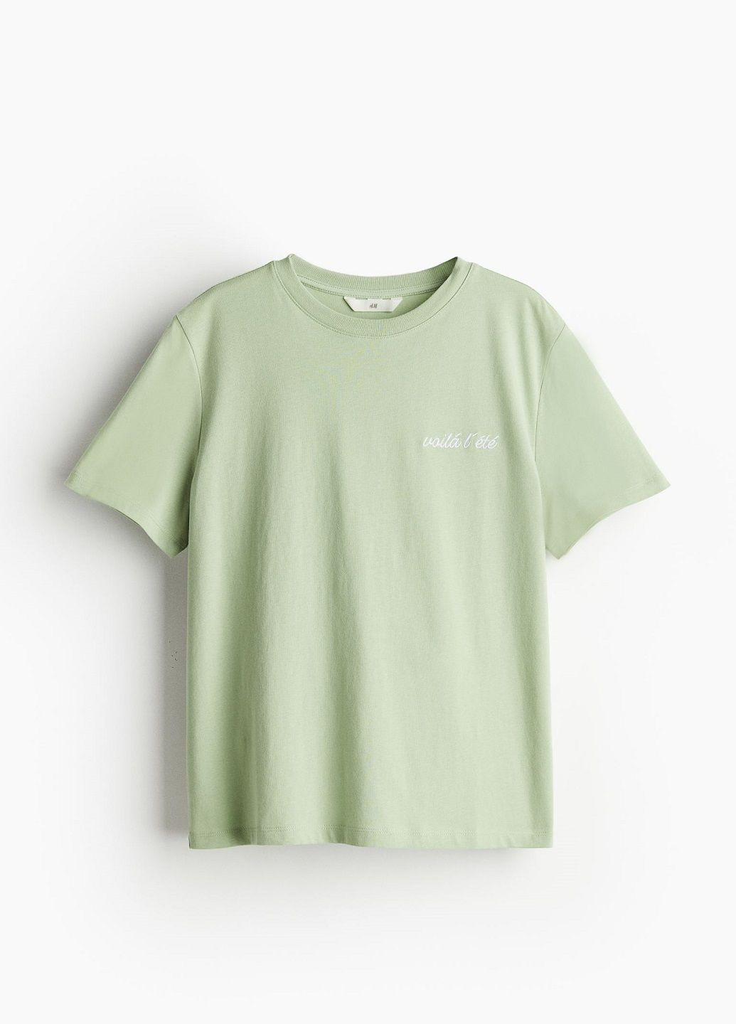 Светло-зеленая летняя футболка H&M