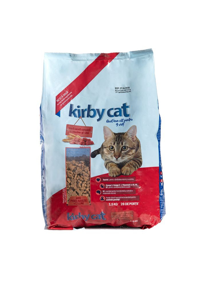 Сухий корм для котів курка та яловичина 1.5 кг (5948308003581) Kirby Cat (279566807)