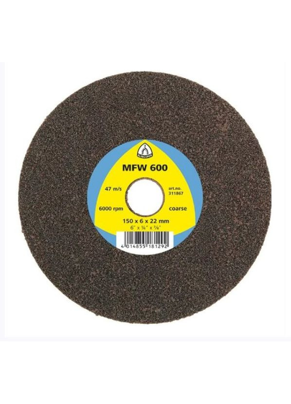 Шліфувальний диск MFW 600 Fine (150x6x25,4 мм) круг з нетканого абразивного матеріалу (26313) Klingspor (340276487)