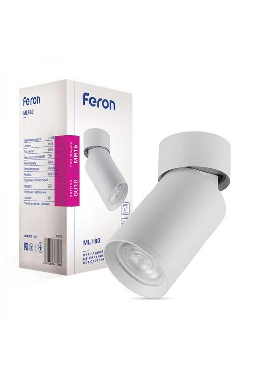 Накладной поворотный светильник ML180 белый (41876) Feron (305755171)