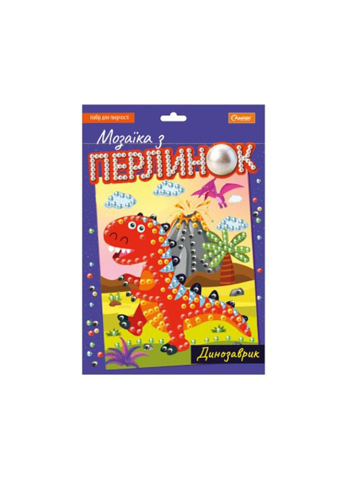 Дитячий набір для творчості "Мозаїка з перлин динозаврик" НТ-38-04 Апельсин (335053314)
