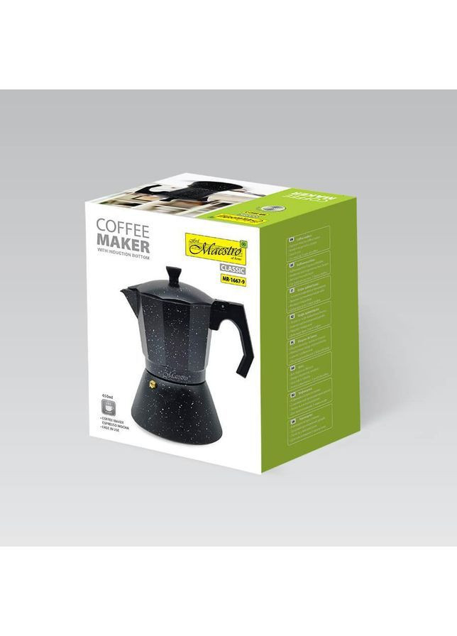 Кавоварка гейзерна MR-1667-9 450мл гранітне покриття для індукції Maestro (372992674)