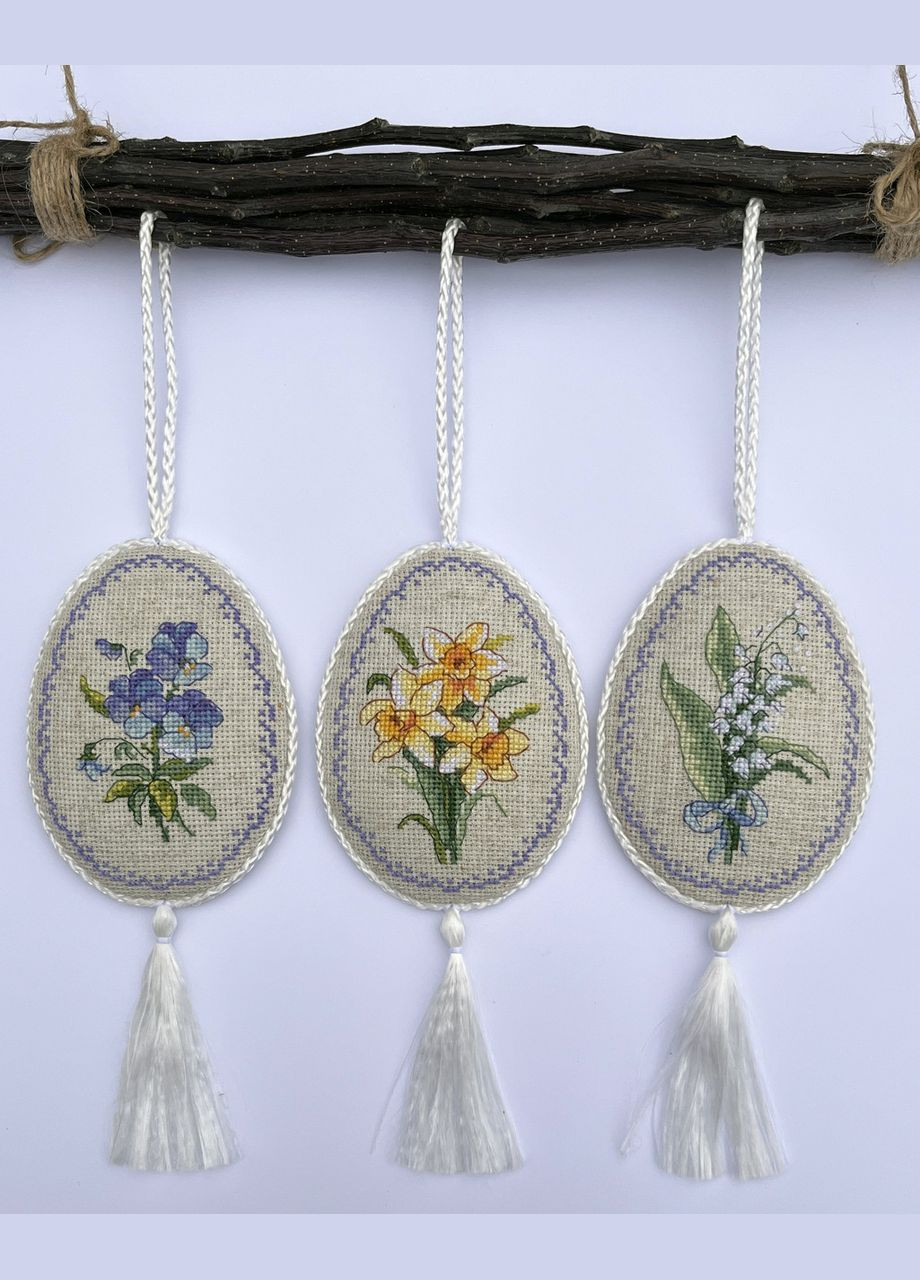 Набір для створення вишитої іграшки "Квіти весни", 7х10,5 см, 3 шт No Brand (340482742)